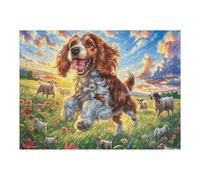Springer Spaniel Ranch Puzzle 500 Pièces pour Adultes Jeu De Réflexion Educa Assemblage Amusant Cadeau De Noël Décoration Murale Qualité Supérieure 500 PCS