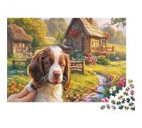 Springer Spaniel Sturdy Paper Spaniel Close-up by Stream Jigsaw Puzzle Stress Relief Birthday Gift 52x38cm/1000pcs