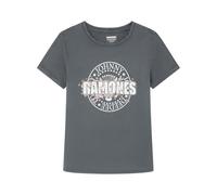SPRINGFIELD 5.Gym.licencia Camiseta Ramones Flores Tricot, Gris/Carbone, XS Femme