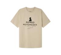 SPRINGFIELD Alf Hitchcock SS Graphic T-Shirt. 100% Bci Cotton, Beige, XS Homme