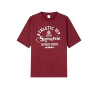 SPRINGFIELD Athletic SS Graphic T-Shirt. 100% Bci Cotton, Rouge, M Homme
