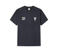 SPRINGFIELD Badminton 24/7 SS Graphic T-Shirt. 100% Bci Cotton, Bleu, L Homme
