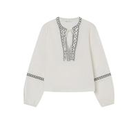 Springfield Embroidered with Sequins At Neckline Long Sleeve Blouse Chemisier à Manches Longues Femme