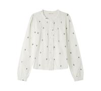 SPRINGFIELD Printed Blouse with Ruffles and Pintucks at Collar Chemisier à Volants, Marron, 42 Femme