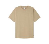 SPRINGFIELD Textured Plain SS T-Shirt. 100% Bci Cotton, Beige, M Homme