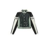 Springfield, Veste Femme à Panneaux avec Design Sportif, Collection Culpa Tuya (À Contre-Sens), Noir, M