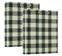 Springgreen Lot de 200 classeurs de rangement esthétiques avec pochette de rangement de 3,8 cm Motif tartan écossais écossais