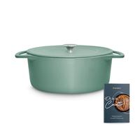 SPRINGLANE Cocotte avec couvercle, rôtissoire en fonte, cocotte induction (Menthe, Ronde, 28 cm, 6 L)