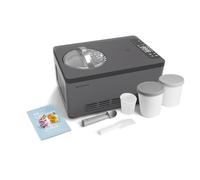 SPRINGLANE Elisa Sorbetière et yaourtière, 2,0 L, compresseur auto-refroidissant 220 W avec récipient de rangement, lot de 2, gris, sorbetière avec fonction refroidissement et chauffage, livret de