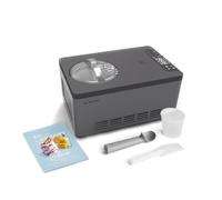 Springlane Kitchen Elisa Sorbetière et yaourtière 2,0 l avec compresseur auto-refroidissant 220 W en acier inoxydable avec fonction refroidissement et chauffage (Elisa anthracite, sorbe)