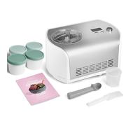 SPRINGLANE Sorbetière Elli 1,2 L avec compresseur auto-refroidissant 135 W, sorbetière en acier inoxydable avec bac à glace amovible, livret de recettes inclus (machine à glace + 4 porte-glaçons mini