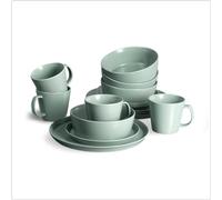 Springlane Sweet Scandi Lot de 2 assiettes en céramique Blanc Ø 27 cm Passe au lave-vaisselle et au micro-ondes (Menthe Service de Table, 16 pièces)