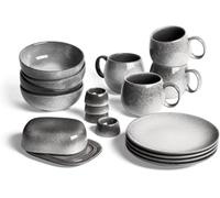 SPRINGLANE Vaisselle, service de table en faïence (Service de Petit-déjeuner, 17 piéces)