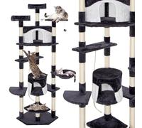 SPRINGOS Arbre à chat avec 2 niches pour chat, plateformes, surface de couchage 203 cm