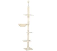 SPRINGOS Arbre à chat griffoir pour chats, nid, hauteur réglable, hauteur jusqu'au plafond, 245-260 cm