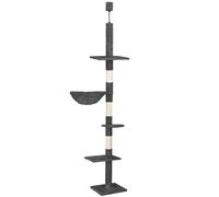 SPRINGOS Arbre à chat, griffoir, surface de couchage, hauteur de plafond, réglable en hauteur 240 cm - 265 cm