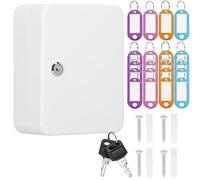 SPRINGOS Armoire à clés 16 x 20 x 7,5 cm avec pendentifs colorés verrouillable pour 20 clés