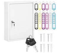 SPRINGOS Armoire à clés 27 x 35 x 8 cm verrouillable avec porte-clés Boîte pour 42 clés