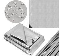 Springos - Bâche de protection en tissu - 4 x 6 m - Imperméable - Grammage : 270 g/m² - Coins renforcés - Avec œillets - Pour camping