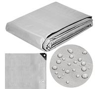 Springos - Bâche de protection en tissu imperméable - 3 x 5 m - Avec œillets renforcés - PE 210 g/m² - Pour camping