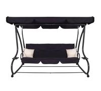 Springos® Balancelle De Jardin 4 Places 220 X 162 Cm Avec 2 Coussins Avec Porte-Boisson Et Fonction De Couchage Charge Max 280kg Multicolore