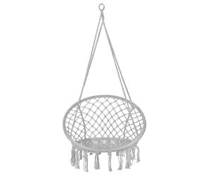 SPRINGOS Balancelle suspendue avec franges, Fauteuil suspendu en design macramé, Balancelle de jardin