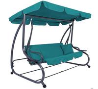 Springos® Balançoire De Jardin 3 Places Venise Avec Toit 193 X 163 Cm, Balancelle Avec 2 Coussins Et Porte-Gobelets Multicolore