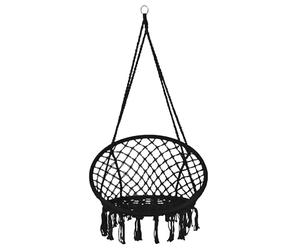 SPRINGOS Balançoire suspendue avec franges, fauteuil suspendu, design macramé, balançoire de jardin