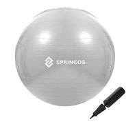 SPRINGOS Ballon de Fitness 75 cm avec Pompe | Ballon Pilates et Yoga, Grossesse et Physiothérapie | Ballon Gymnastique Antidérapant, Capacité 150 kg