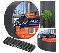 SPRINGOS Bande brise-vue de jardin avec 20 clips pour clôture de jardin - 35 m