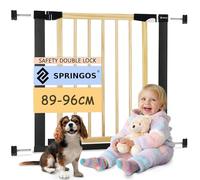 SPRINGOS Barrière de protection de porte et d'escalier avec rallonge système de serrage 89-96 cm