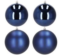 SPRINGOS Boules de Noël en plastique Diamètre 12 cm Lot de 4 Boules de sapin Décoration de Noël