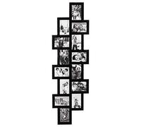 SpringosⓇ Cadre photo | Collage 10 photos | Noir | Galerie | Format portrait | Cadre en plastique | Multi-cadres | Décoration intérieure murale