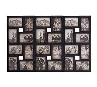 SPRINGOS Cadre Photo Collage 24 Images Format Portrait & Paysage Grand Cadre Mural Décoratif Multi Photos en Plastique Noir