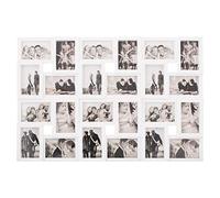 SPRINGOS Cadre photo multiple blanc pour 24 photos mural | Grand cadre photo avec montage horizontal ou vertical pour photos 10x15 cm et décoration murale élégante