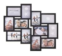 SPRINGOS Cadre photo pour 12 photos Collage Format portrait et paysage Cadre en plastique Cadre multiple