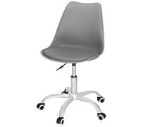 SPRINGOS Chaise de bureau, jusqu'à 150 kg, rembourrée, réglable en hauteur, avec dossier à roulettes, confortable et robuste