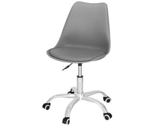 SPRINGOS Chaise de bureau, jusqu'à 150 kg, rembourrée, réglable en hauteur, avec dossier à roulettes, confortable et robuste