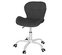 SPRINGOS Chaise de Bureau Velours réglable en Hauteur Fauteuil pivotant Ergonomique Gris siège rembourré Mousse Douce roulettes 360 pour Bureau Maison Coiffeuse Chambre Confort