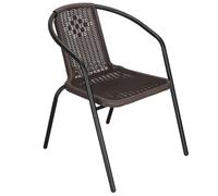 SPRINGOS Chaise de jardin en osier 54 x 53 x 73 cm