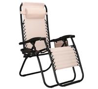 SPRINGOS Chaise longue avec appui-tête, repose-pieds, table d'appoint, sac suspendu