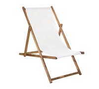 SPRINGOS Chaise Longue Chaise de Jardin Pliante en Bois imprégné Pliable Chaise de Relaxation Chaise de Camping Chaise de Plage en hêtre