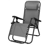 Springos® Chaise Longue de Jardin Pliable avec Appuie-tête et Table d’Appoint - Fauteuil Relaxation Inclinable 'Zero Gravity'