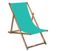 SPRINGOS Chaise Longue de Jardin Pliante en Bois Imprégné - Chaise de Relaxation, Camping et Plage en Hêtre