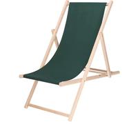 SPRINGOS Chaise Longue de Plage en Bois Chaise Longue jusqu'à 120 kg Chaise Pliante pour la Plage Chaise Longue en Bois 58 x 92 x 62 cm