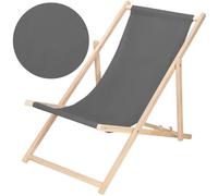 Springos® Chaise Longue Pliante En Bois ¿ Transat De Jardin Fauteuil Relax Mobilier De Jardi Multicolore