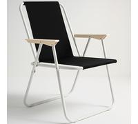 SPRINGOS Chaise Pliante légère avec accoudoirs en Plastique - Fauteuil de Jardin Pliable, Chaise de Camping Portable, idéale pour la Plage et Le Jardin, Charge Max 100 kg