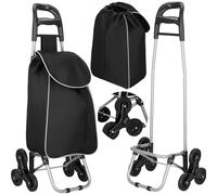 SPRINGOS Chariot de courses 30 litres Sac amovible avec chariot à roulettes idéal pour monter les escaliers, capacité de charge max. 18 kg