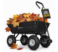 SPRINGOS Chariot de jardin avec fonction basculante - Charge maximale : 250 kg - 75 l - Brouette - Diable à main - Pneus pneumatiques