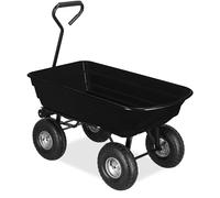 SPRINGOS Chariot de jardin avec fonction basculante - Charge maximale : 250 kg - 75 l - Brouette - Diable - Chariot à main - Pneus pneumatiques